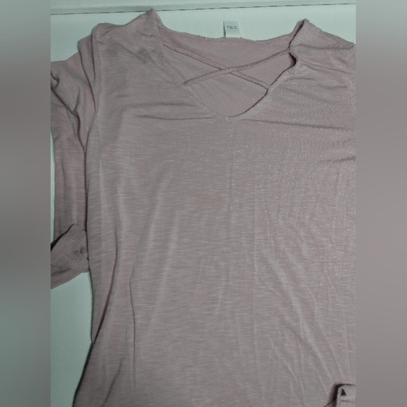 Old Navy Relaxe Luxe Relaxed Lace Up Tunic Top Sz Small in Plum Tonic - Picture 8 of 10